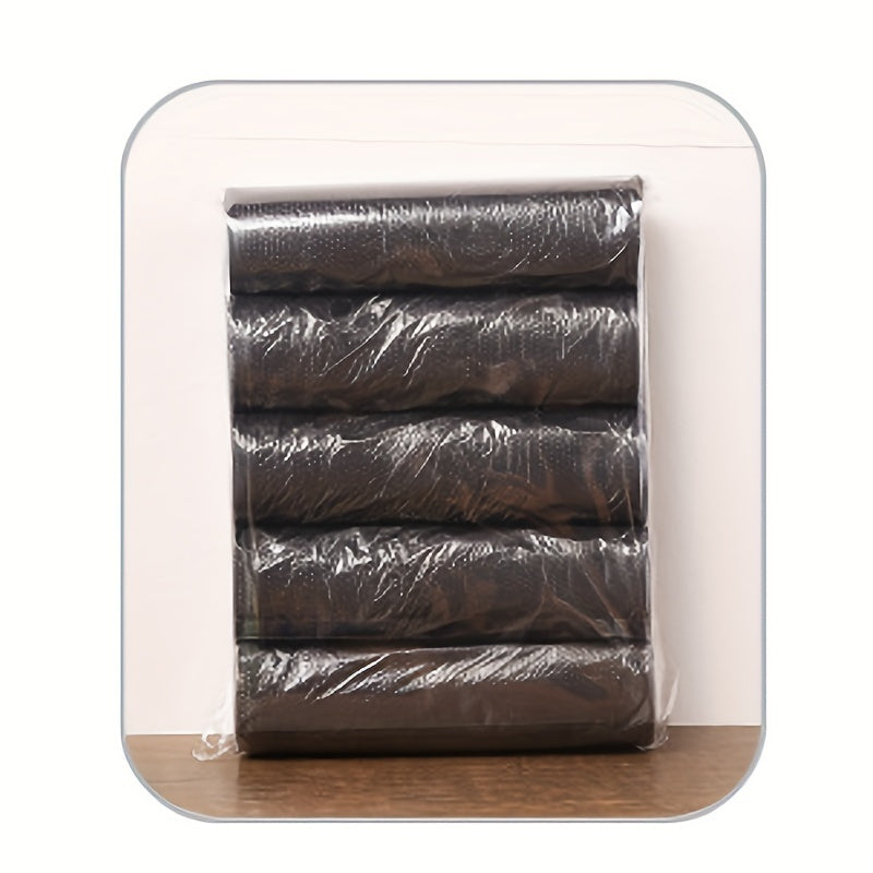 75 pieces of disposable garbage bags in 5 rolls, designed for easy use at home, kitchen, office or restaurant. Ideal for roll-on flat diaper disposal.