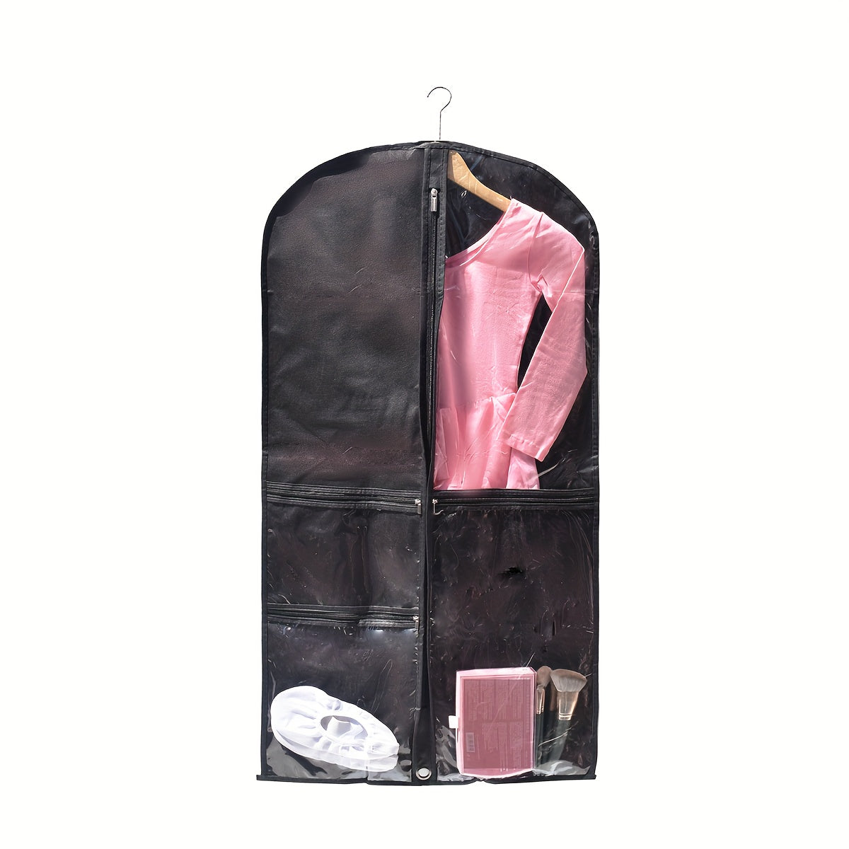 1 piece of Translucent Simple Dustproof Storage Bag, perfect for storing dance skirts or hanging clothes. Great for closet organization and travel. Features a visible translucent window, ideal for competitions, traveling, and storage. Makes a perfect