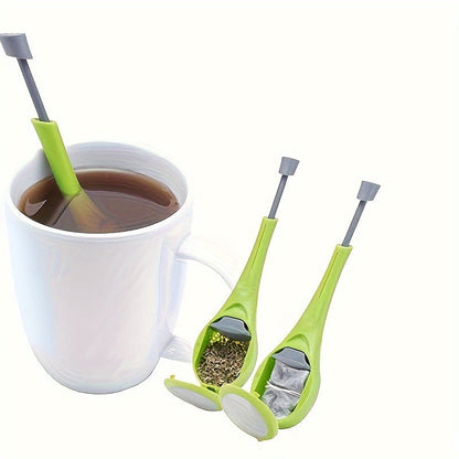 One piece Easy-Pour Tea Infuser made for Loose Leaf Tea - Drip-Free Design, Ideal for Afternoon Tea and Kitchen Use, Crafted from Food-Grade Plastic & Metal