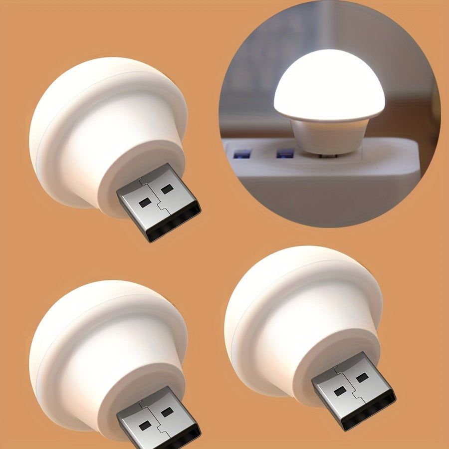 Compact, portable LED lamp for desktop use.