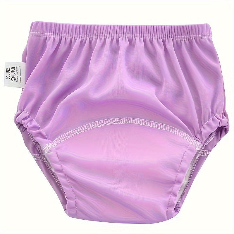 Soft and breathable polyester training pants set of 3 - Comfortable, washable underwear for potty training in a variety of colors: White, pink, purple, green, blue, yellow