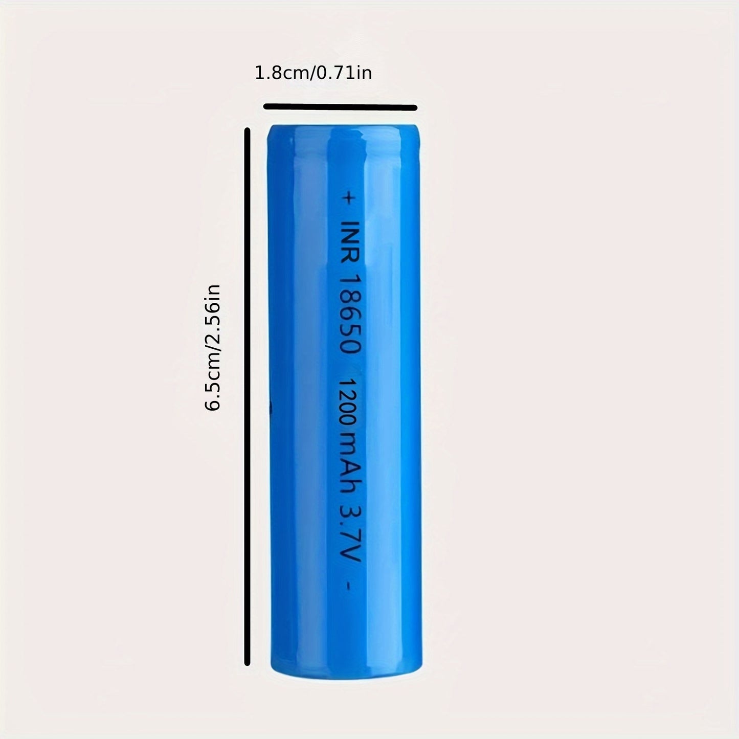 10 18650 rechargeable lithium batteries - 3.7V, 1200mAh, durable and long-lasting for various applications