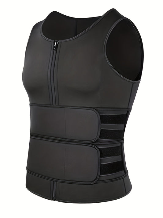 Student's new chest binder top with abdominal belt, body shaper, waist cincher, and tank top.