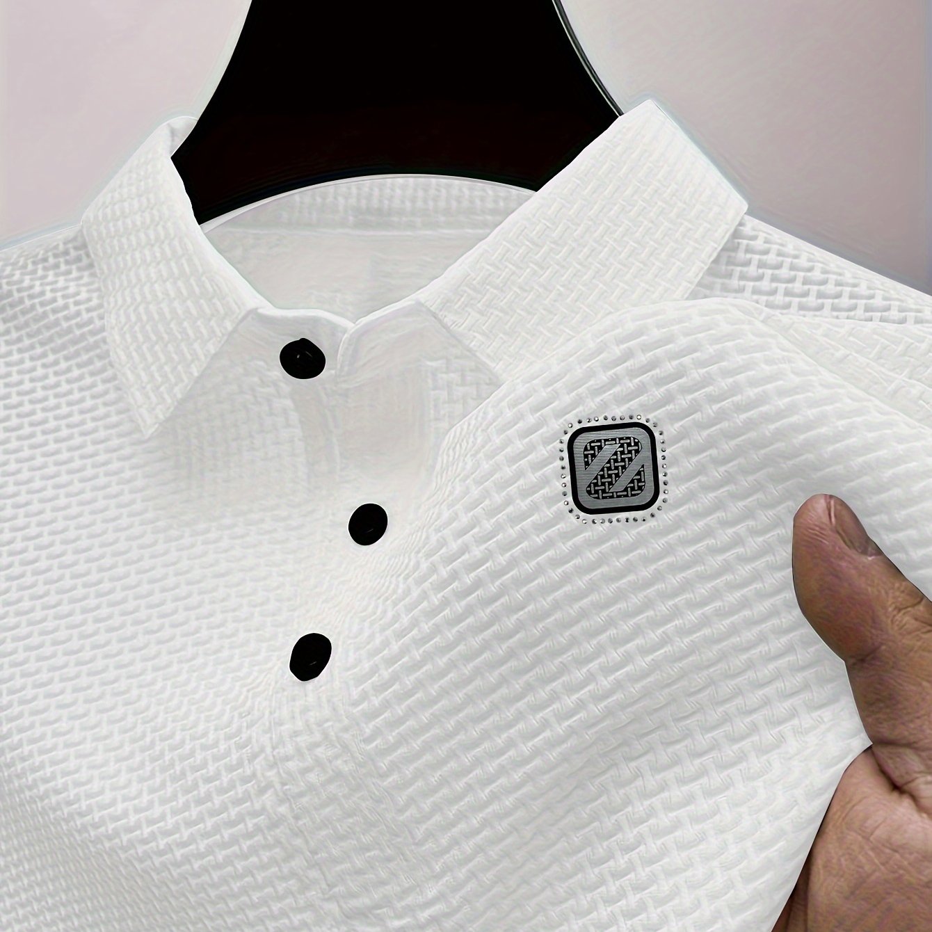 Men's Quick-Dry Nylon Shirt - Logoed, Breathable and Moisture-Wicking for Golf, Gym, and Casual Wear.