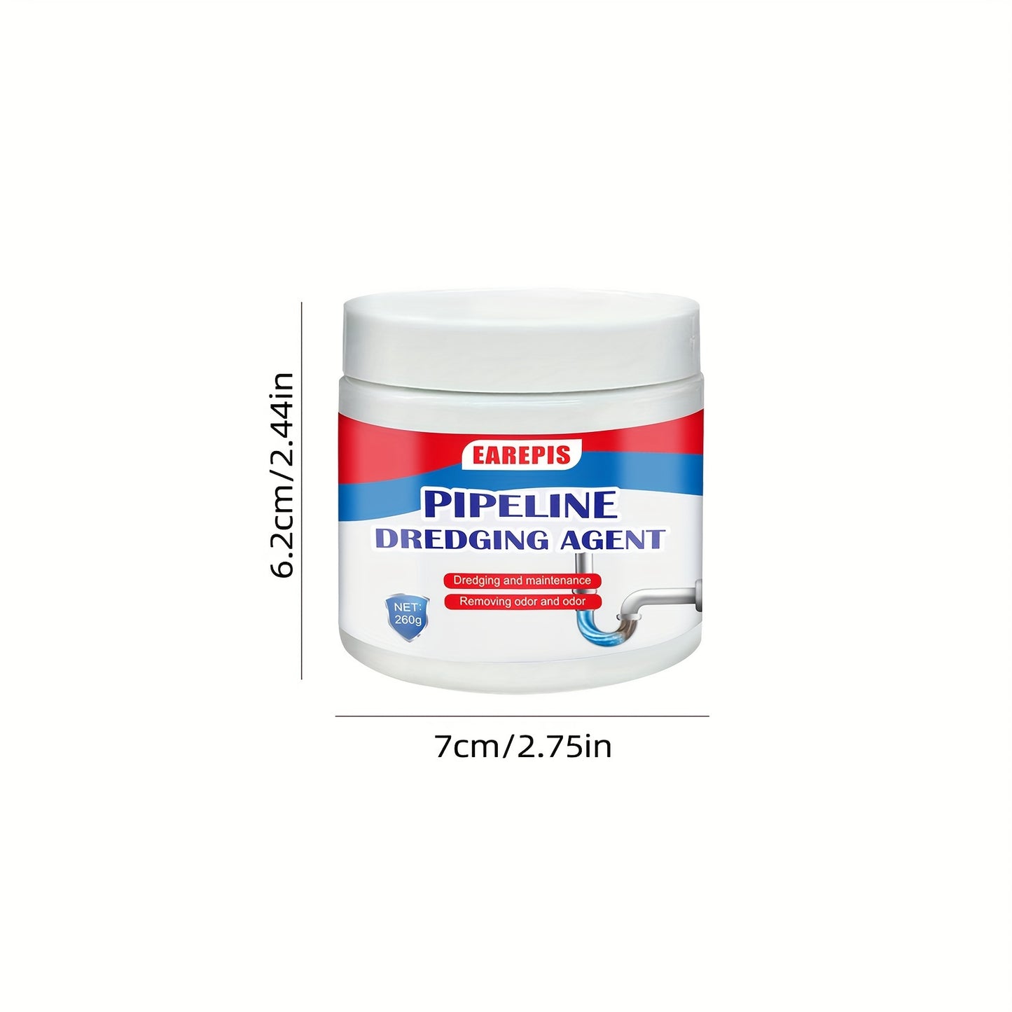 CARLepis Kitchen Drain Unblocker Powder - Clears clogs, dissolves hair & grease, prevents blockages, easy to use for sink & pipe cleaning.