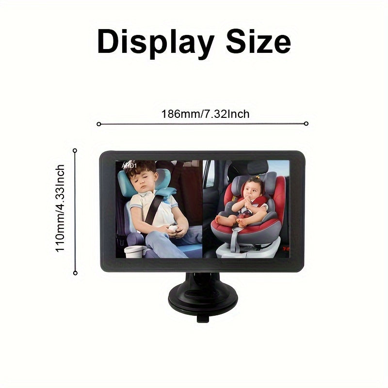 2-Pack of Youngsters Car Cameras for 17.78 cm Single/Dual Screen Display, Easy Installation for Rear-Facing Seat Monitoring