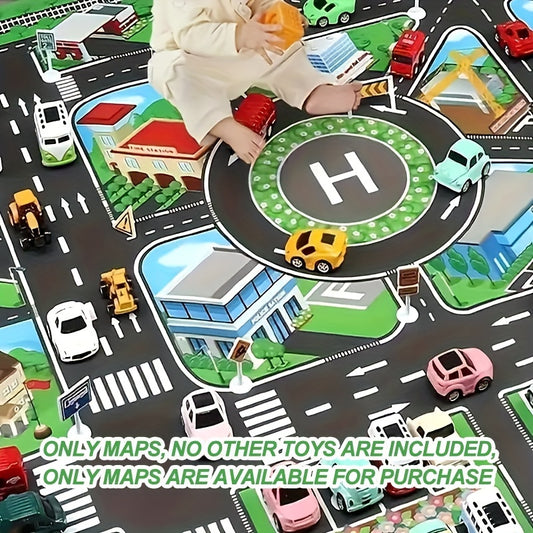 This large city transportation game map is an educational and interactive toy, perfect for children's game time and birthday gifts. It is not a floor mat carpet.