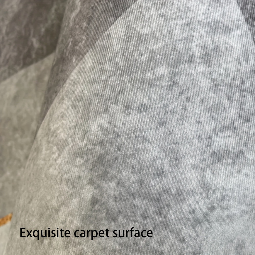 Fashionable runner mat made of non-shedding crystal velvet featuring a marble crack pattern and golden accents. This non-slip, stain-resistant carpet is perfect for use in hotels, banquet halls, coffee shops, or on balconies. Easy to clean with machine