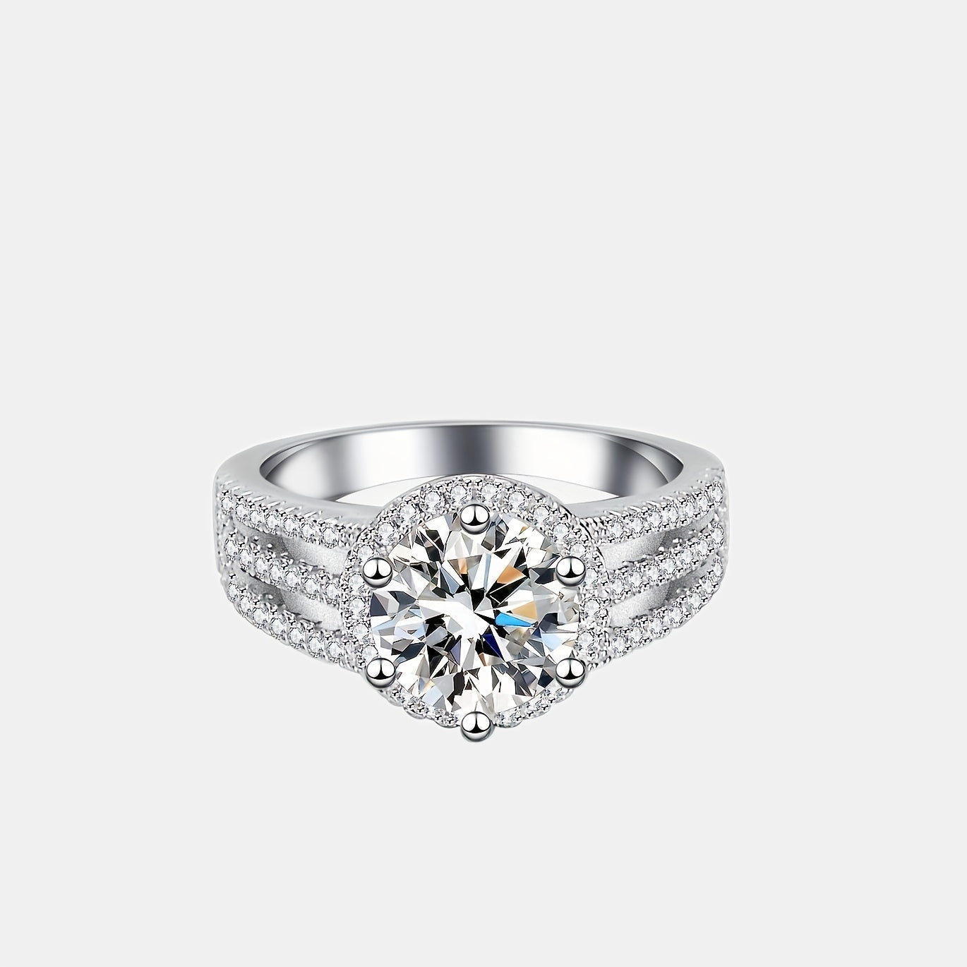 Blue Moissanite Promise Ring with Multi-color options, crafted with high-quality 925 Sterling Silver. Perfect for engagements, weddings, or as a special Christmas gift for a noble woman.