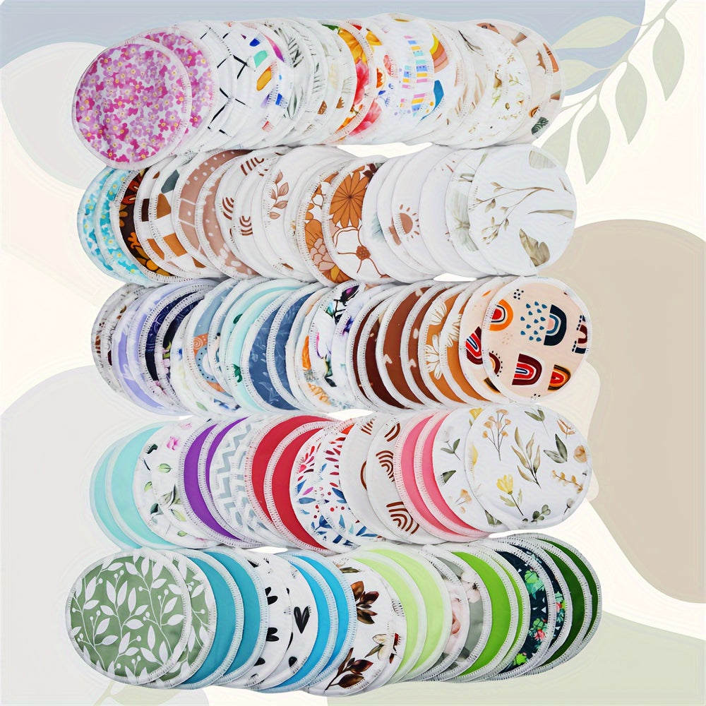 Set of 10 Reusable Nursing Pads with Mini Storage Bag - Washable and Convenient for Breastfeeding Moms