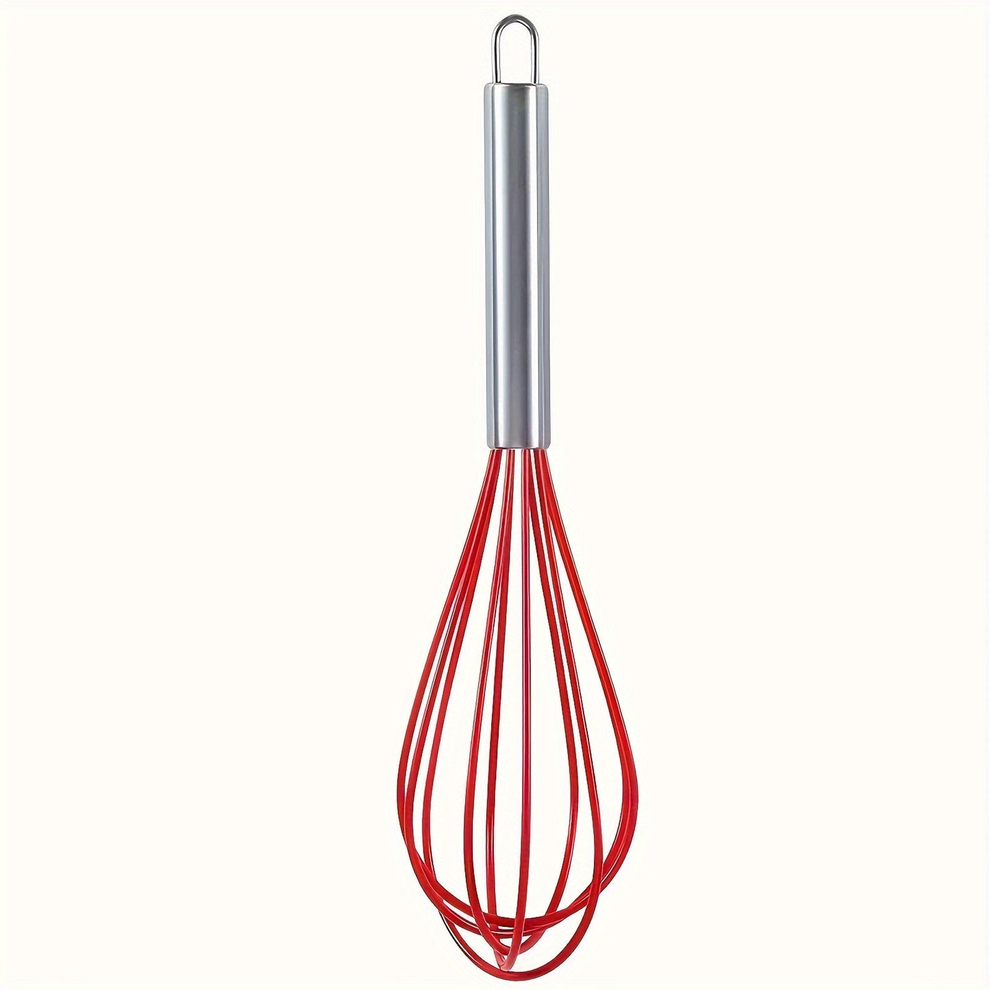 High-Quality Silicone and Stainless Steel Whisk - Safe for use on Nonstick Pans, Heat Resistant - A Must-Have Kitchen Tool