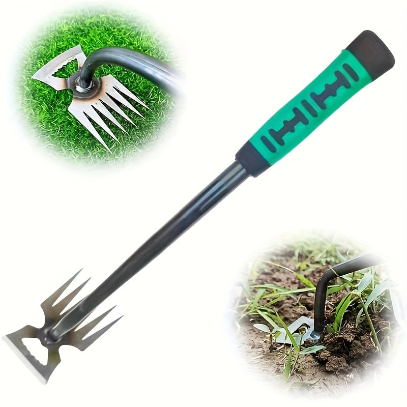 2024 Upgraded Weed Puller Tool with Ergonomic Handle, Heavy-Duty for Outdoor Farming and Gardening.