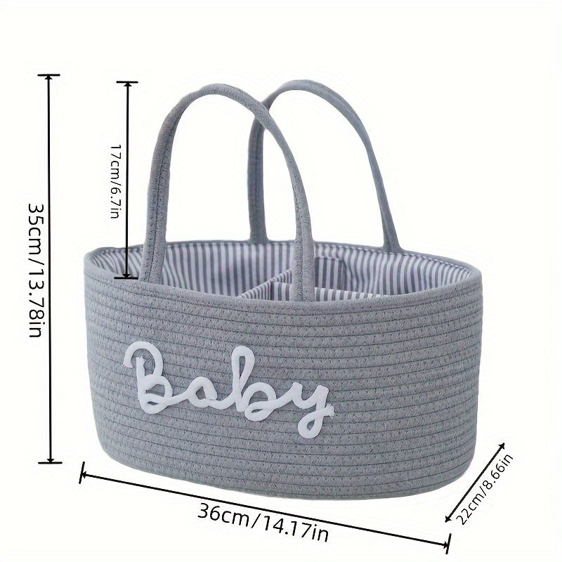 Elegant Linen Storage Basket with Dry/Wet Separation - Ideal for Diapers, Toys, Books & More - Oval Shape Gift Basket