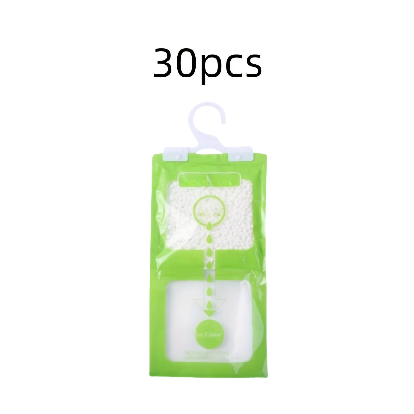 Set of 20/30/40 dehumidifying bags for absorbing moisture and drying in indoor wardrobes. Can be hung to keep dormitories and households moisture-proof.