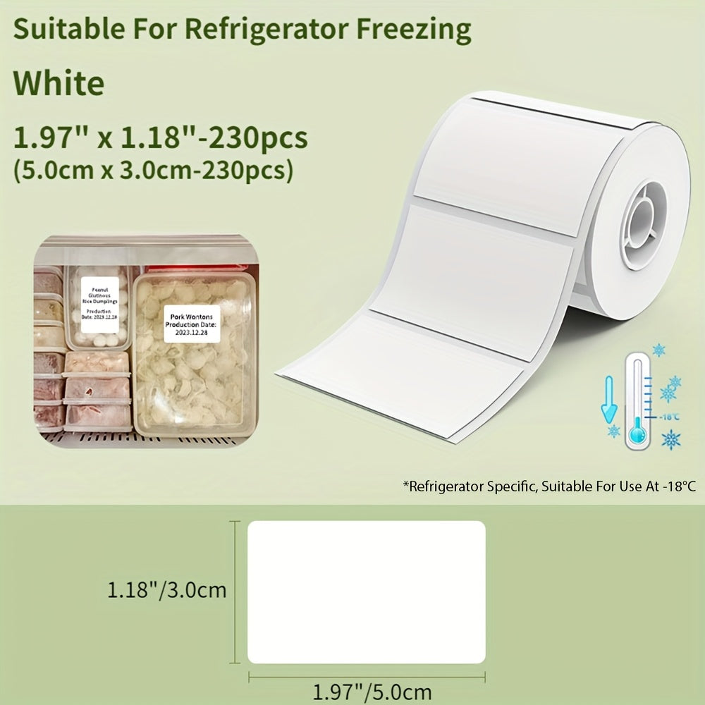 NIIMBOT Frozen Label Sticker Roll is waterproof, oil-proof, and low temperature resistant up to -18°C. It is easy to peel with no residue, made from long-lasting thermal paper for