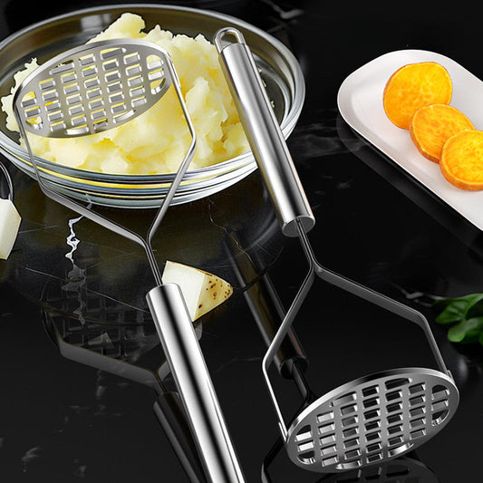 Stainless Steel Potato Masher - Durable Tool for Making Mashed Potatoes, Sweet Potatoes, and Baby Food, Essential Gadget for Homemade Purees in the Kitchen