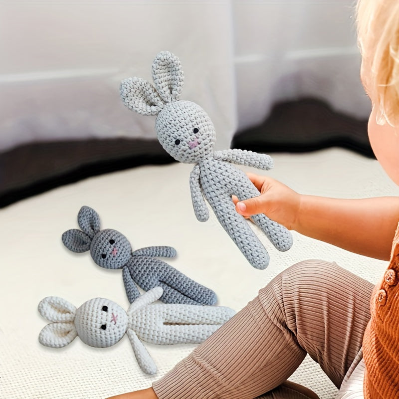 Handmade Crochet Baby Bunny Plush Toy: Ideal Present for Babies and Young Children