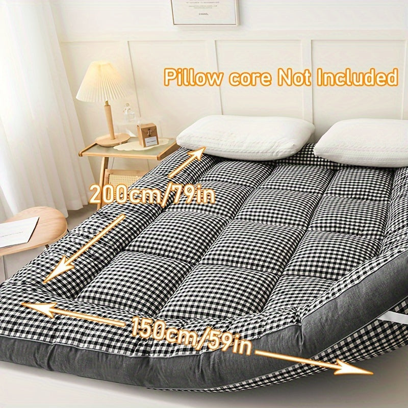 Luxurious Plaid Mattress Topper - Cozy and Airy, Premium Comfort for Any Room, Perfect for Autumn/Winter Season, Ideal Holiday Gift