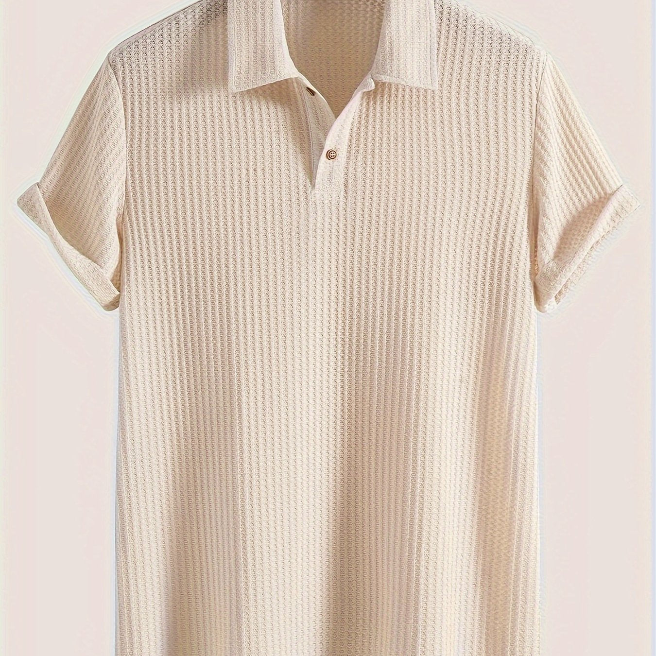 Short-sleeve, high-stretch lapel shirt for outdoor golfing.