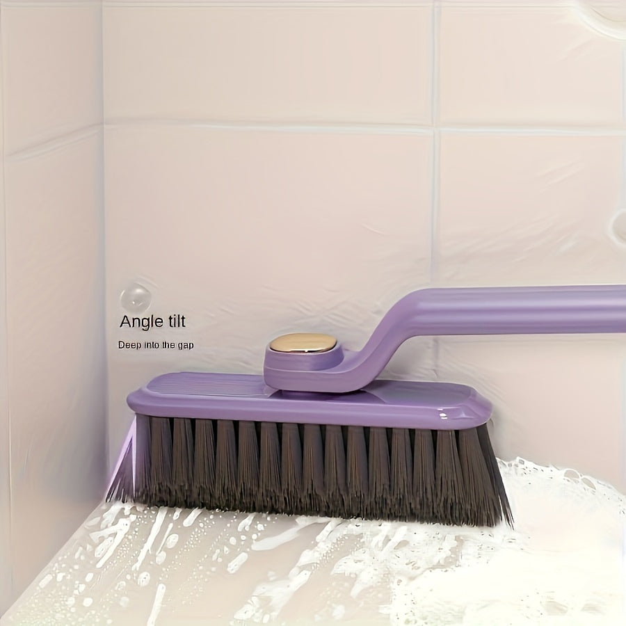 3-in-1 Multi-Functional Bathroom & Kitchen Tile Cleaning Brush with Rotating Crevice Brush - No Electricity Required