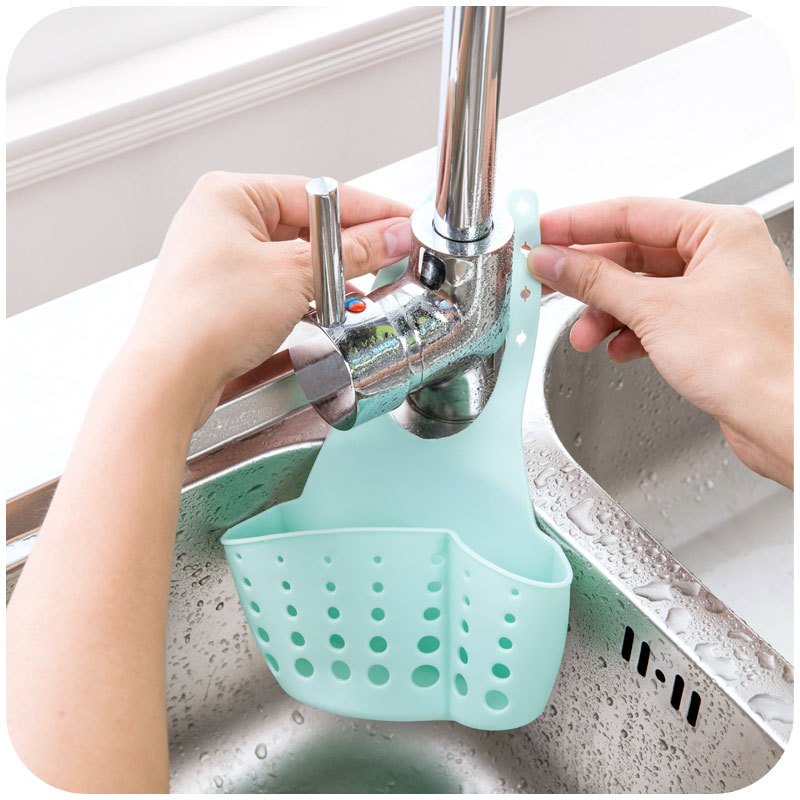 Synthetic Resin Sink Drain Rack Kit - Organize Your Kitchen with this Multi-function Faucet Drain Rack. Perfect for Storing Pool Supplies and More!