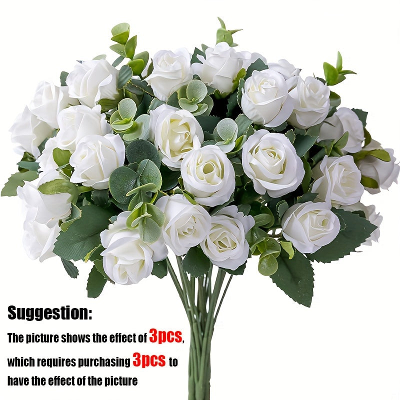 1 pc Artificial Flowers with 10 Heads, suitable for Valentine's Day, birthdays, weddings, and home décor.