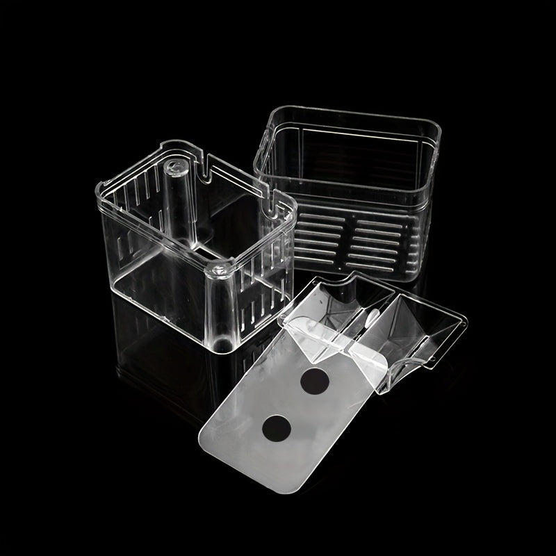 Acrylic fish tank breeding isolation box for fish breeding and incubation, with multiple functions and accessories.