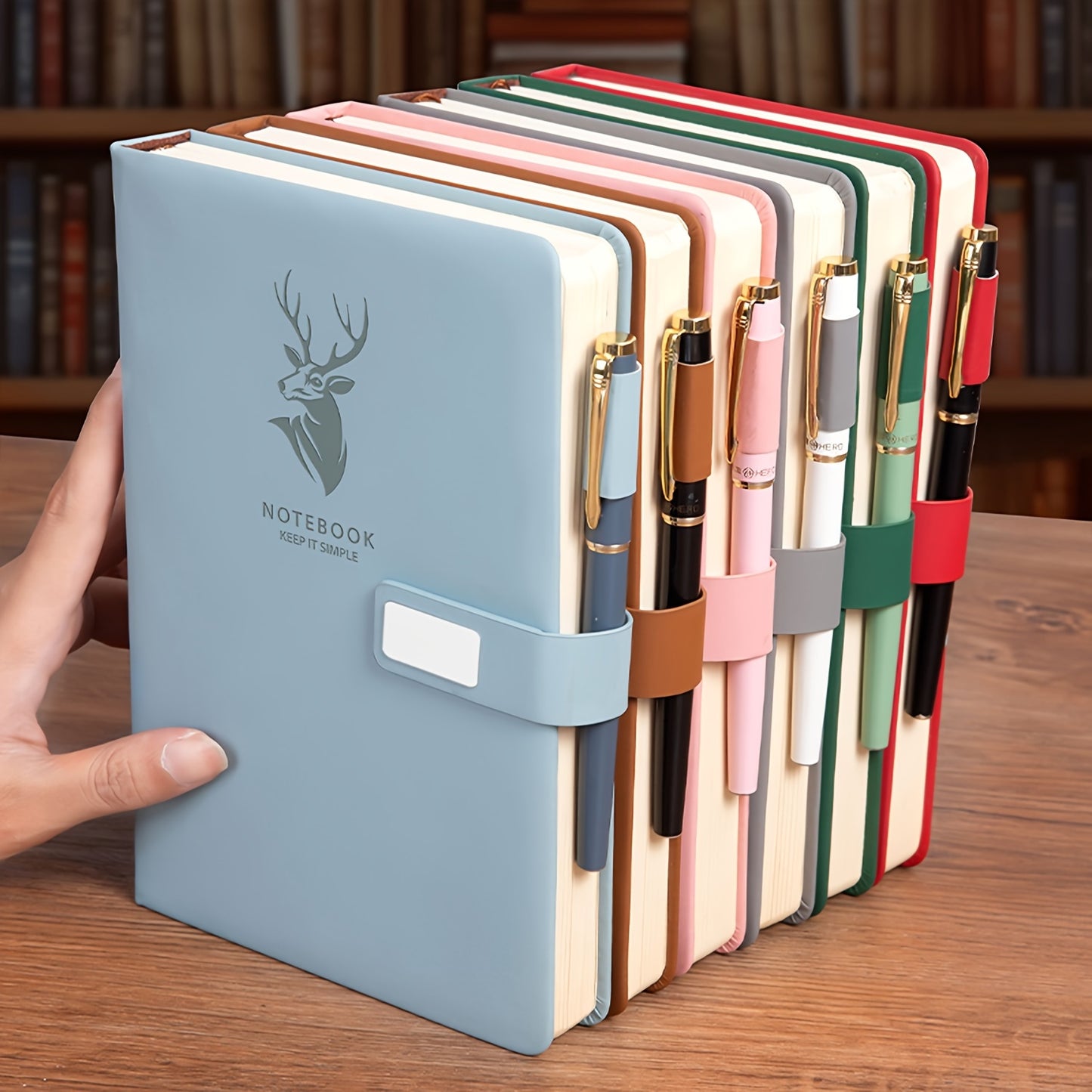 A5 journal with magnetic closure, 160 pages. Ideal for students and office use. Great for senior student diaries and office records. Made of premium faux leather.