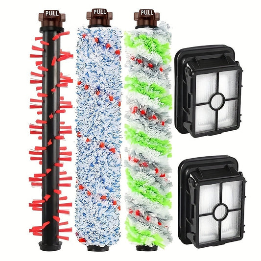 Get a bundle of four Bissell 1785, 2306, 2551 Series dry/wet vacuum cleaner brush rolls and two packs of 1866 filters - perfect for picking up pet hair on all types of carpets.