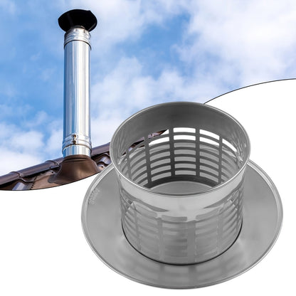 Thickened 304 Stainless Steel Wind Cap for Breathable Exterior Wall Ventilation. Rainproof Louver design for Fresh Air Ventilation and Exhaust. Stainless Steel Chimney Cap for Roof Pipe Exhaust Hood.