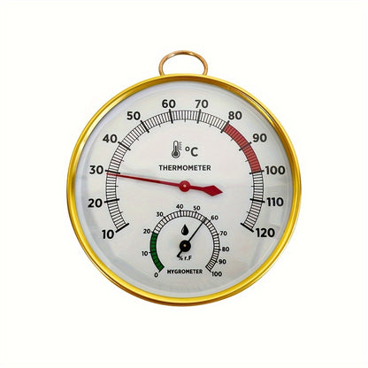 1 SaunaMaster Wall-Mounted Analog Thermometer Hygrometer for Sauna, Steam Room, Pool, and Bathhouse - No Battery Required