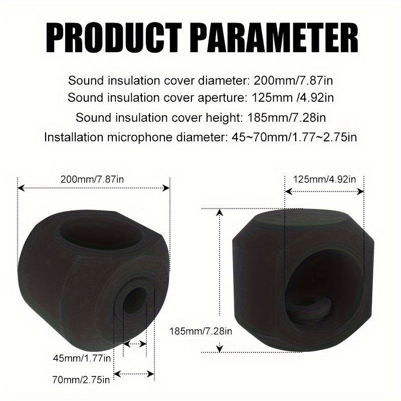 High-density sound absorption foam microphone wind shield reduces noise for professional recording in a small studio. Happy Eid Al-Adha!