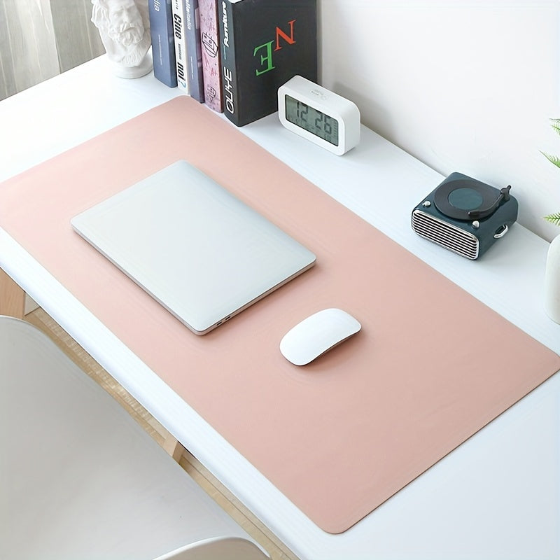 1 Non-slip PVC Faux Leather Desk Mat, Waterproof and Stain Resistant, Easy to Clean, Available in Multiple Colors for Office or Study Table.