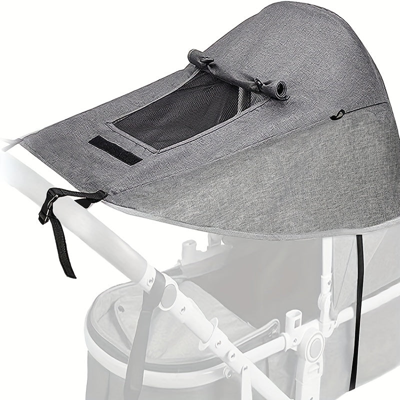 Stroller Sunshade with UV Protection, Viewing Window, and Waterproof Polyester Fabric - Simple Installation