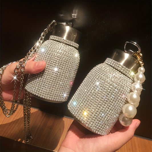 300ml Rhinestone Water Bottle, Stainless Steel, Gift for Women