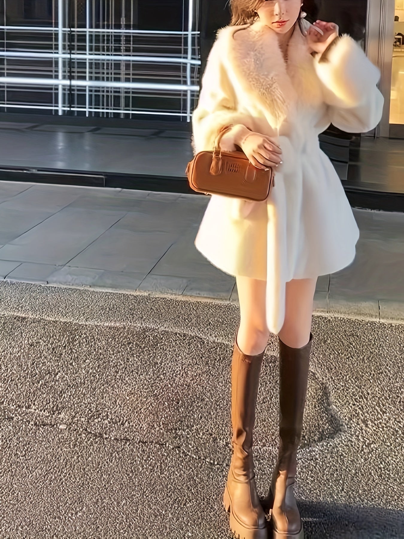 Cozy wrap belted teddy coat for fall & winter.