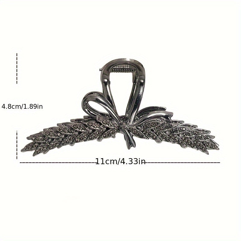 1 elegant retro premium sequined wheat ear hair claw clip for ladies and girls, perfect for princess-style casual hair accessories and gift photo props.