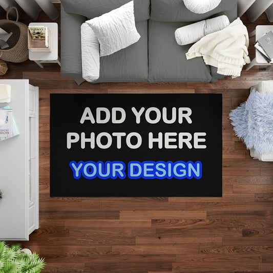 Make your space your own with a Personalized Plush Velvet Area Rug featuring a Silicone Backing - Customize with Your Own Photo, Logo & Text for the Bedroom or Living Room - Non-Slip and Washable Door Mat from BetterlifePavilion, BETTERLIFEPAVILION