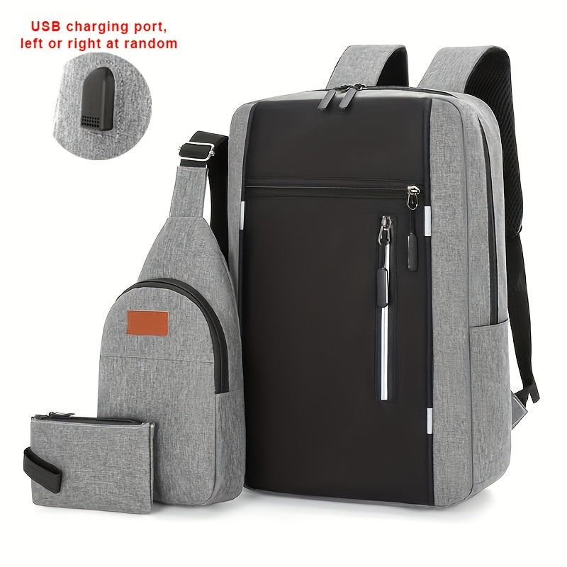 Business Oxford Cloth Shoulder Bag with Computer Backpack for Travel and Commuting School.