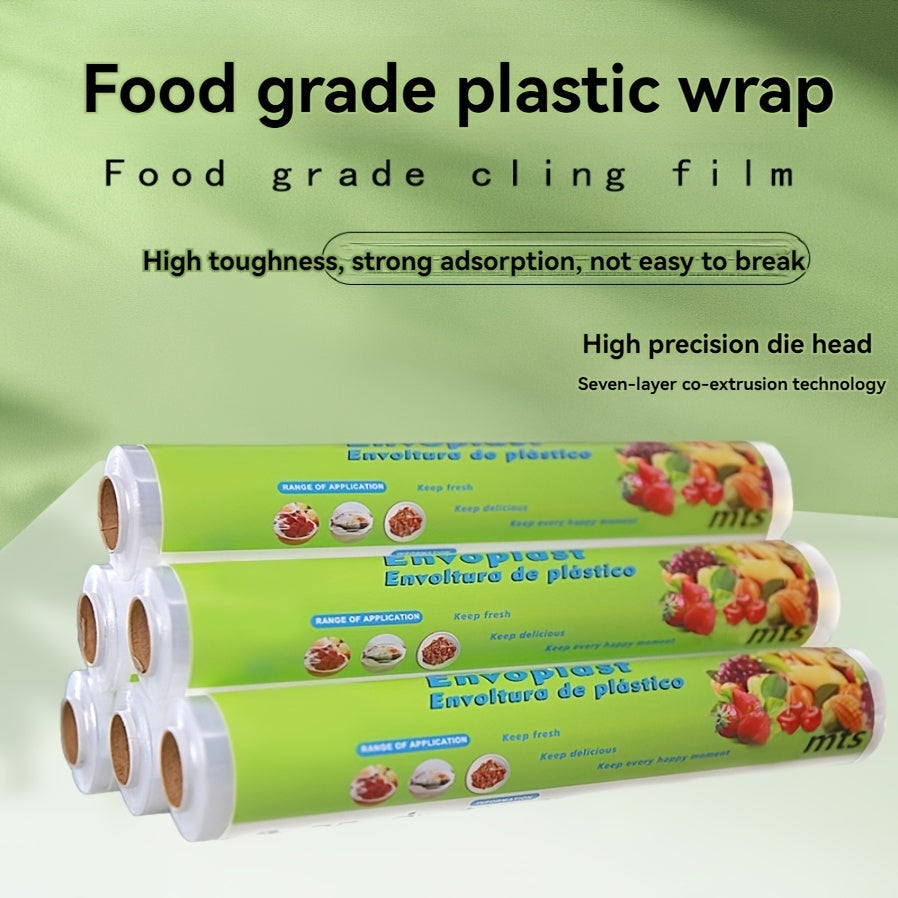 High-Quality Cling Film for Food - 30m Roll, Heat-Resistant, Ideal for Kitchen and Restaurant Applications