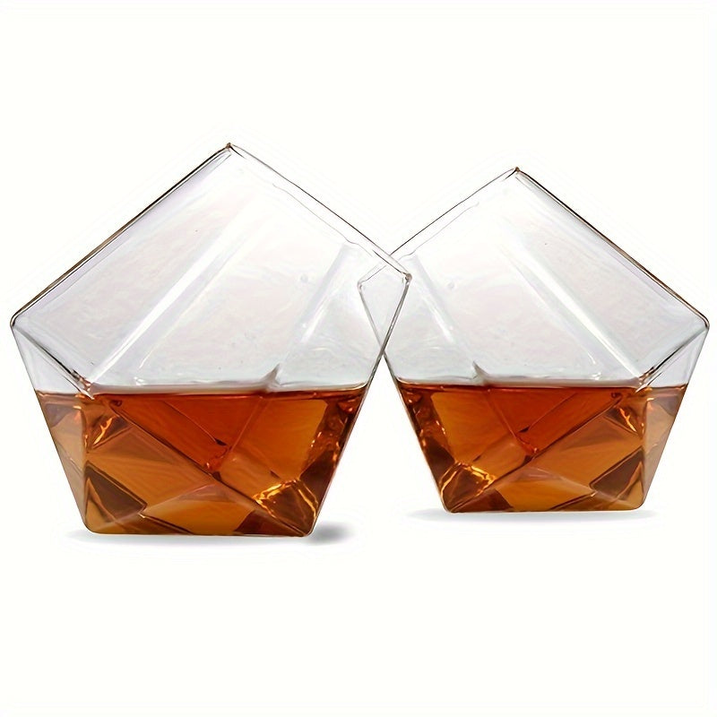 Gravity-defying whiskey glass designed for stability and durability, ideal for bars, hotels, and home.