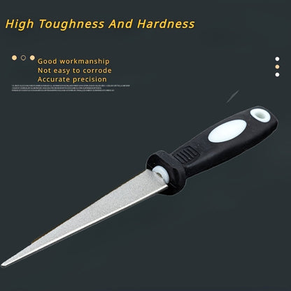 Sharpening Sickle with Diamond Coating - Ideal for Restoring Scissors, Knives, and Garden Tools - Versatile Tool with Smooth and Curved Sides - Comfortable Hand-held Design - Must-have for Kitchen and Garden