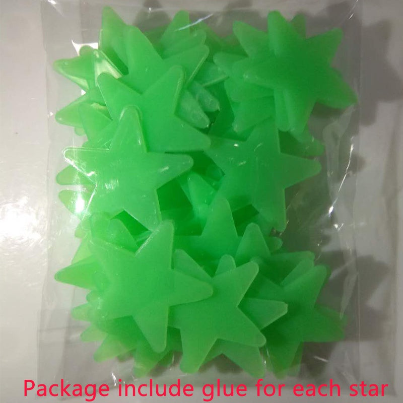 100 glowing star stickers for bedroom walls and ceilings.