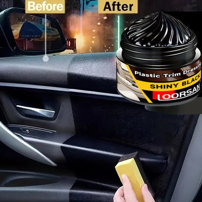 LOORSAN Plastic Trim Dressing Cream - Car Seat & Tire Refurbishment Paste, Dashboard & Instrument Panel Restorer, Non-Electric and Plastic Care Solution