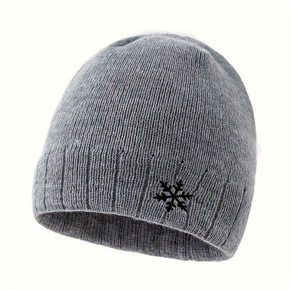 Thick Knitted Thermal Blend Hat for Autumn/Winter, made with Fleece