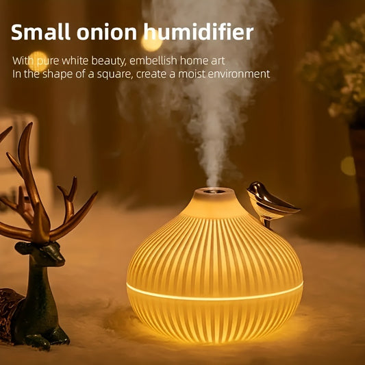 1pc bird-shaped ultrasonic humidifier, 300mL capacity, silent aroma diffuser, USB powered, suitable for home & office, made of plastic for various room types, operating voltage ≤36V.