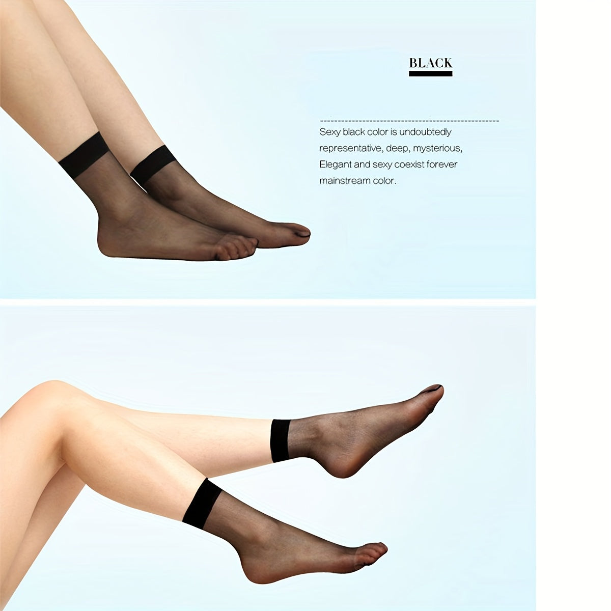 5 pairs of comfortable, invisible crystal short socks that are ultra-thin and anti-snagging.