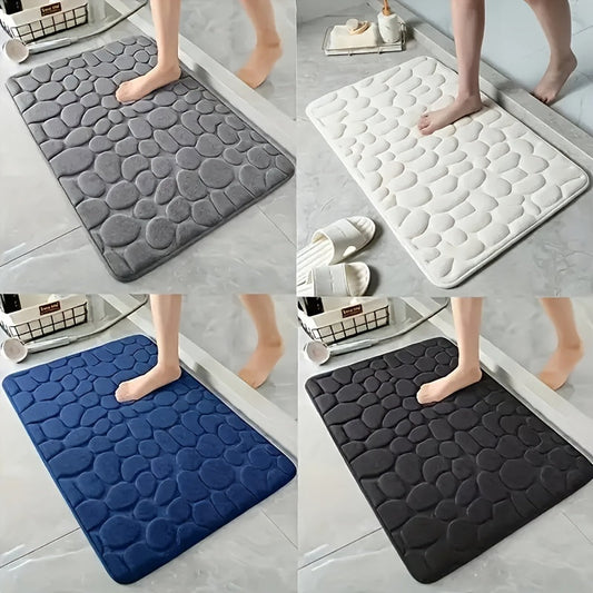 Get ready for the Halloween season with this high-quality bathroom rug! Made of low pile polyester flannel with PVC backing, this rectangular bath mat is quick-drying, machine washable, and non-slip. Its knitted fabric ensures high absorbency, making it