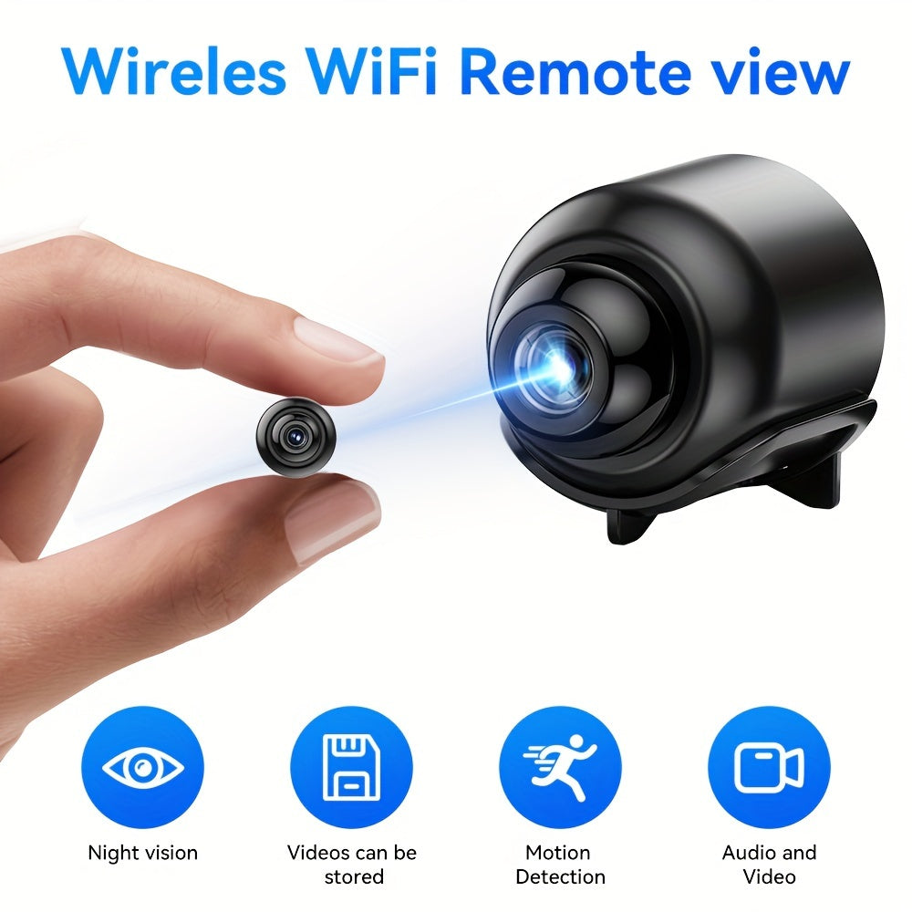 Compact USB-powered Mini Camera ≤36V with Real-Time Monitoring, Infrared Night Vision, Motion Detection for Smart Home Security indoors - ideal for Puppy Nanny Cam, Easy to Install.