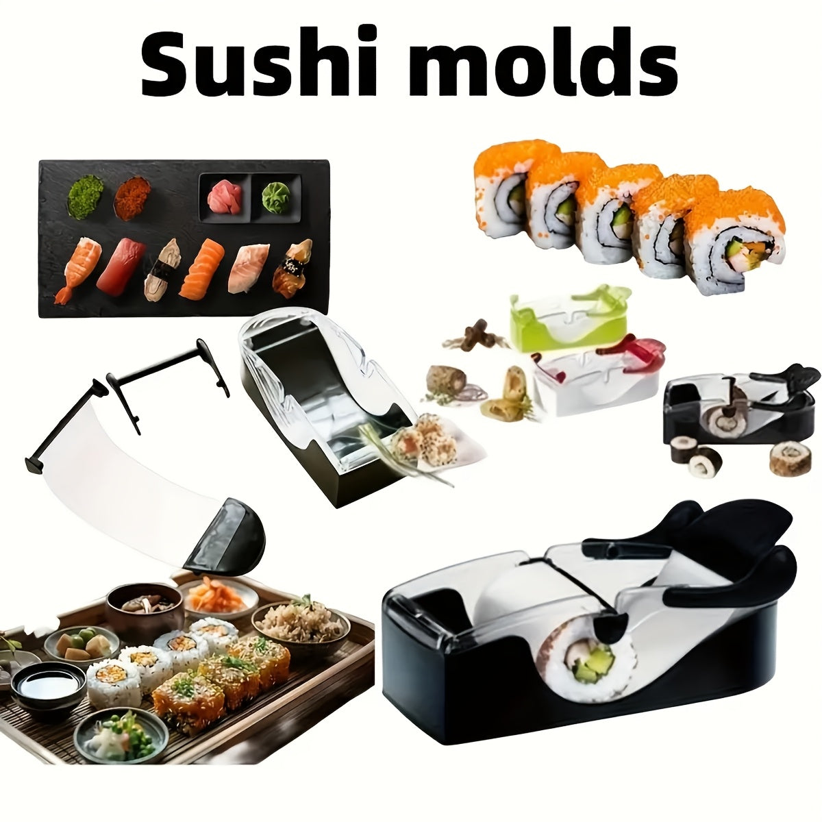 Sushi lovers can create delicious rolls with this 1-piece Sushi Maker Kit. Whether you're making sushi at home, for a picnic, or for back-to-school lunches, this creative set is perfect for both beginners and enthusiasts. It is suitable for both home and